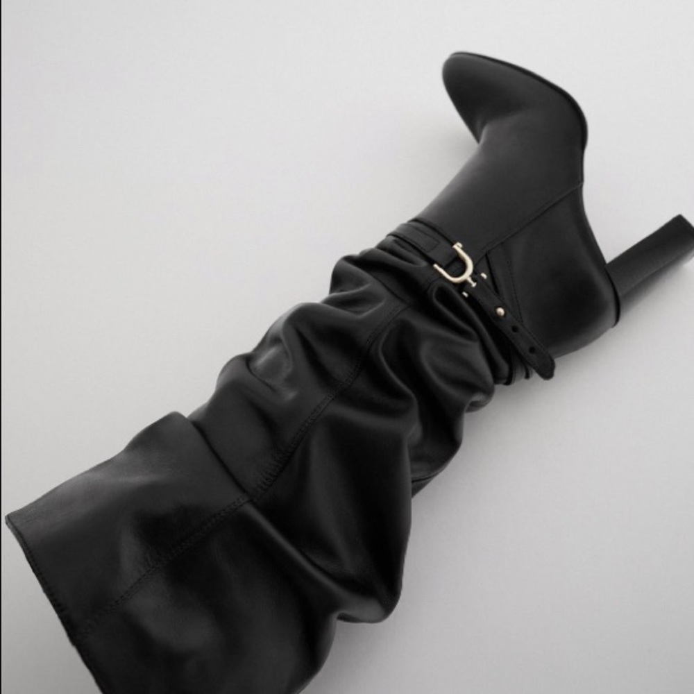 NEW!!Zara Tall 3.3” Heeled Knee Boots Size 42 - Picture 2 of 12